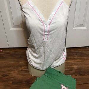 Pink sleep tank top